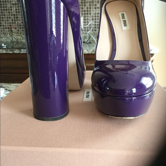 Miu Miu Vernice Patent Leather Mary Jane Platforms - Picture 3 of 8